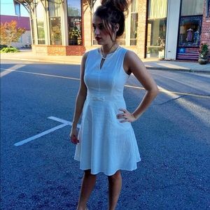 white linen dress. wedding dress. bridal dress.